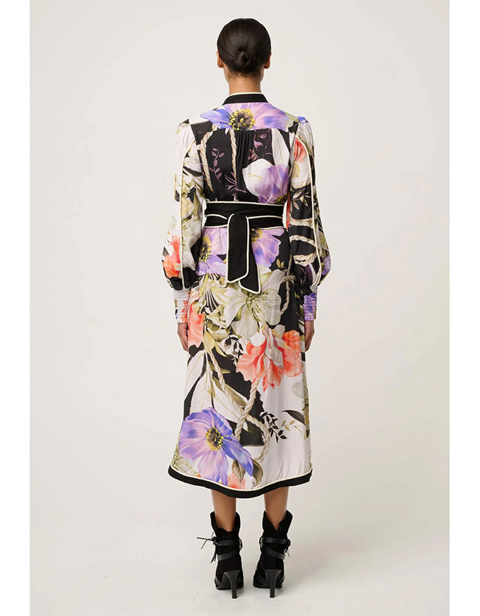 Camille Curved Hem Dress Tangled Blossom