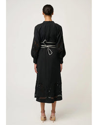 Rhea Placement Embroidered Tencel Maxi Dress