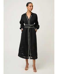 Rhea Placement Embroidered Tencel Maxi Dress