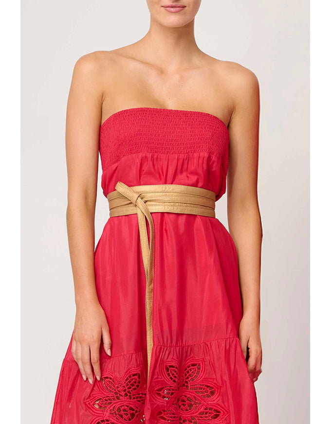 Milton Wrap Belt Gold Leather