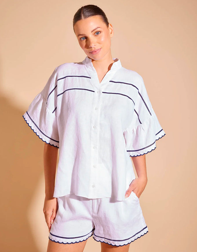 Odette Linen Shirt White
