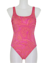 Orange/Purple Paisley One Piece