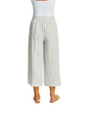 Gaby Linen Button Culotte Flax