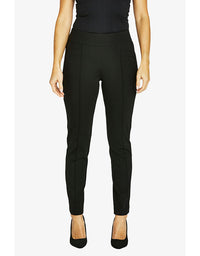 Person wearing black pants on a white background