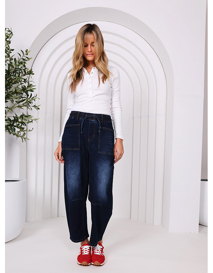 Leo Barrel Jeans - Ink Denim