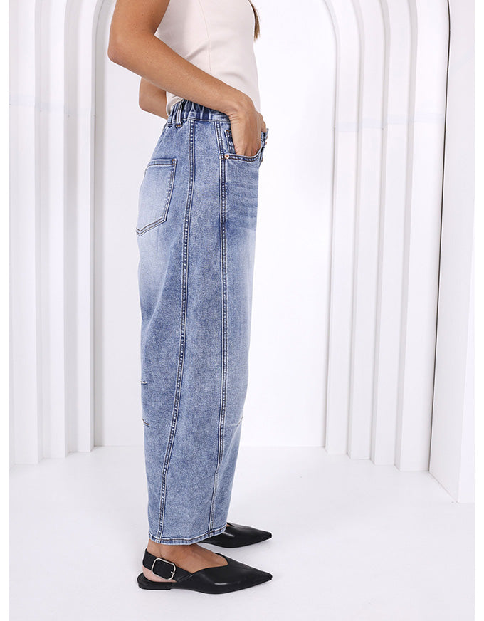 Carson Barrel Jean Light Wash Denim