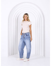 Carson Barrel Jean Light Wash Denim