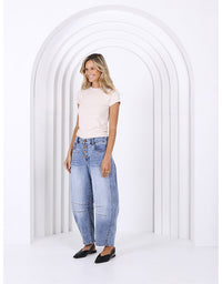 Carson Barrel Jean Light Wash Denim