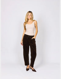 Leo Barrel Jeans - Chocolate Cord