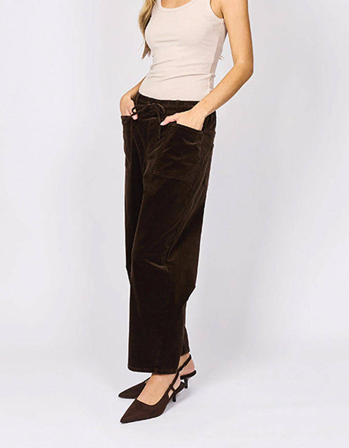 Leo Barrel Jeans - Chocolate Cord