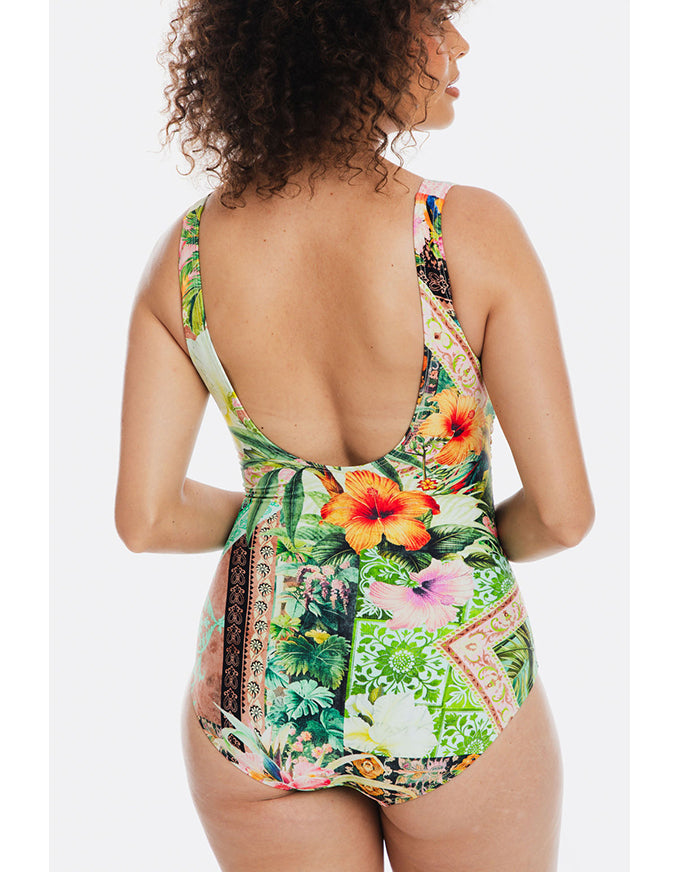 Fiji Gathered Square One Piece