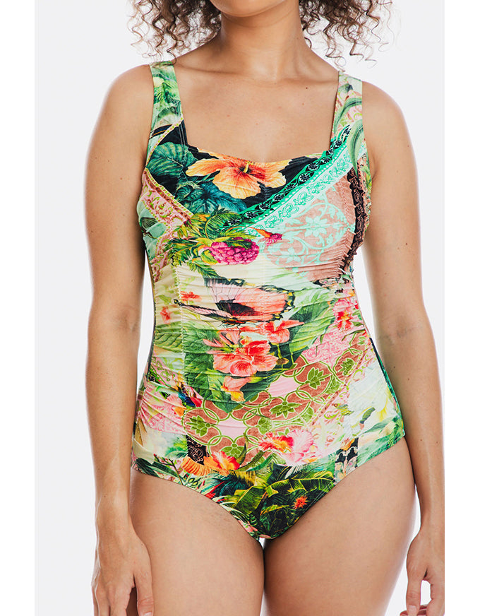 Fiji Gathered Square One Piece