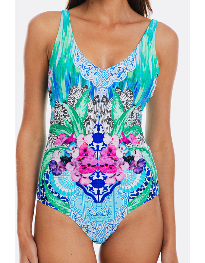 Granada V Neck Plunge One Piece