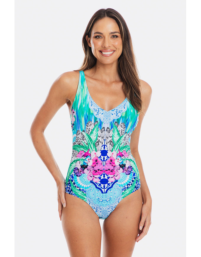 Granada V Neck Plunge One Piece