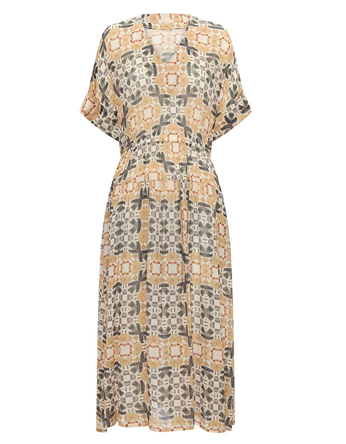 Patterned dress on a white background