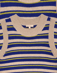 Utopia Vest Stripe Pebble Multi