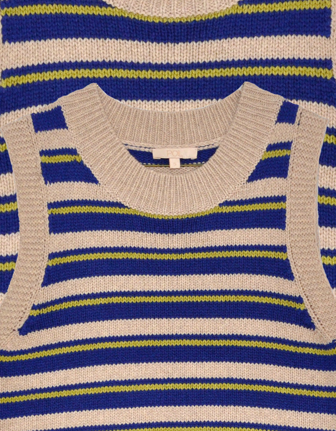 Utopia Vest Stripe Pebble Multi