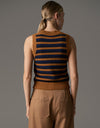 Utopia Knit Vest Stripe Toffee Multi