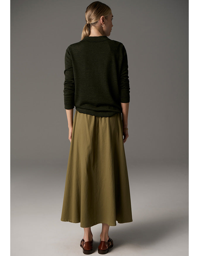 Bennet Polo Knit Lurex Khaki