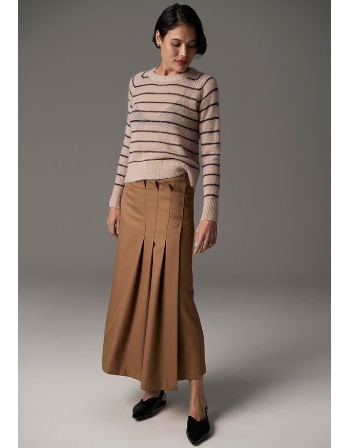 Maia Stripe Knit Blush/Charcoal