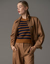 Utopia Knit Vest Stripe Toffee Multi