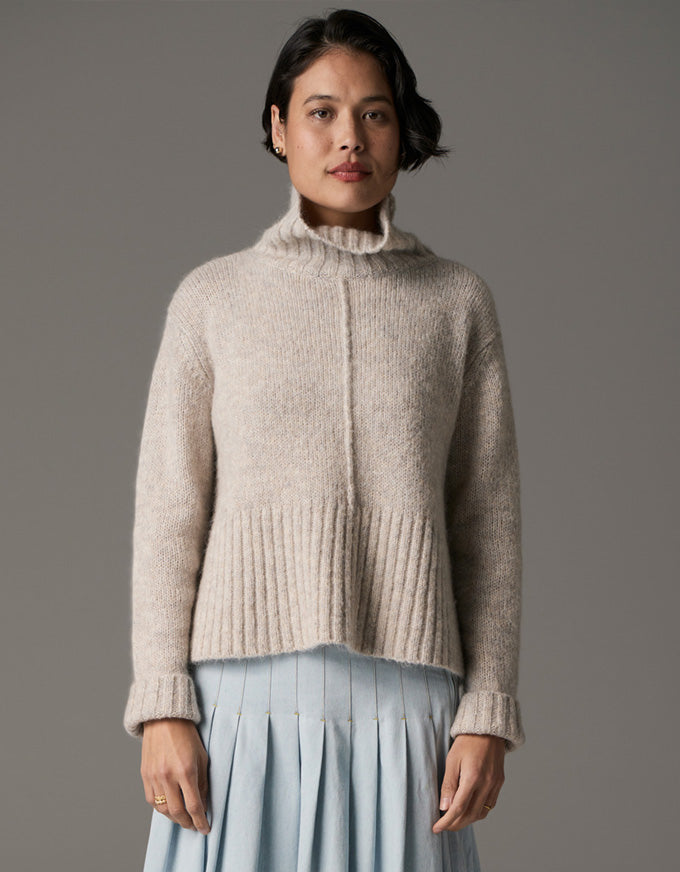 Grove High Neck Knit Stone