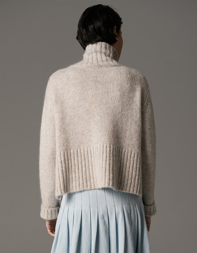 Grove High Neck Knit Stone