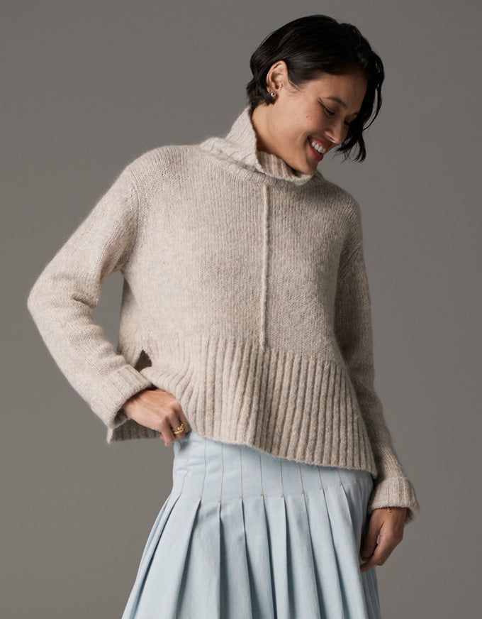 Grove High Neck Knit Stone