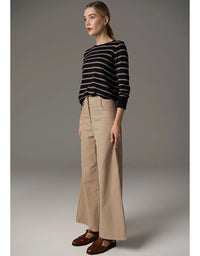 Beech Stripe Knit Ink/Khaki