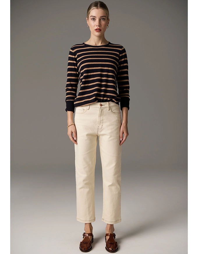 Beech Stripe Knit Toffee/Ink