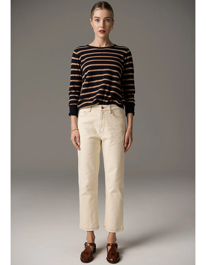 Beech Stripe Knit Toffee/Ink