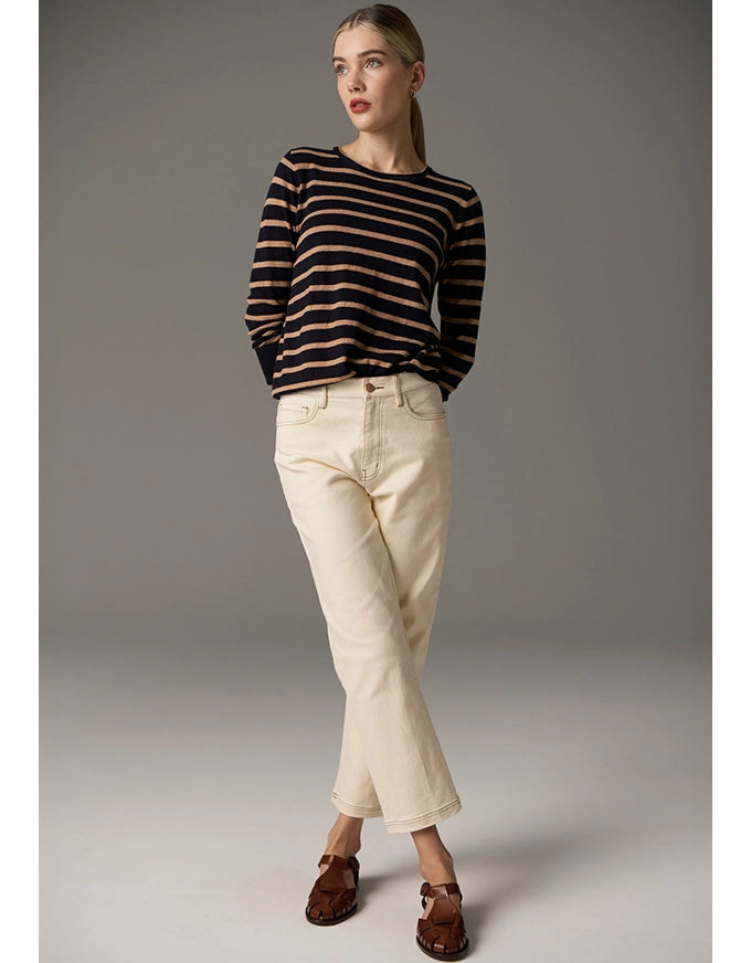 Beech Stripe Knit Toffee/Ink