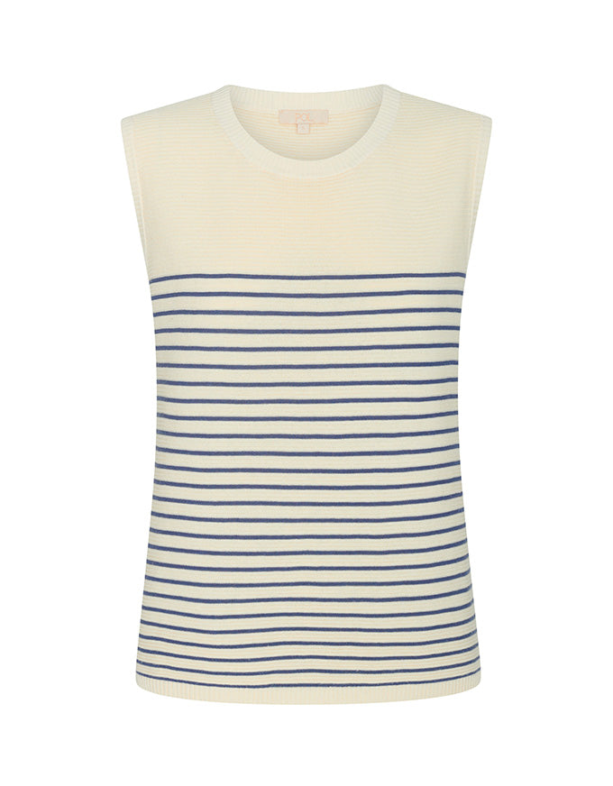 Jules Knit Tank Blue/Ivory