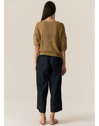 Carsen Crop Pant Dark Wash