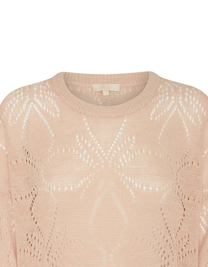 Milton Pointelle Tee Pink