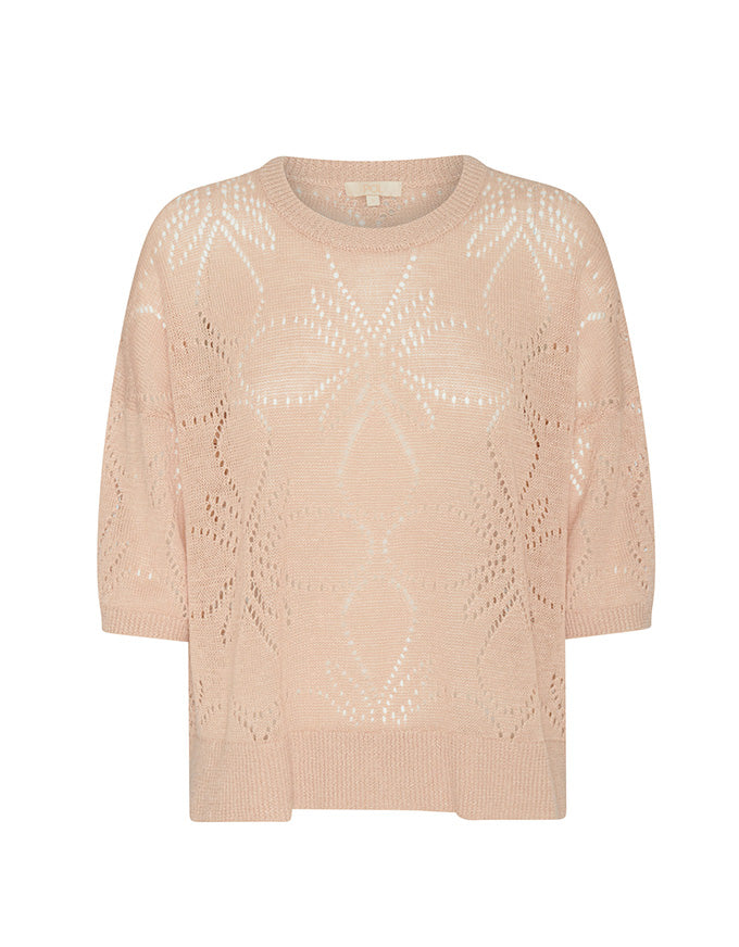 Milton Pointelle Tee Pink
