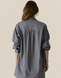 Cassis Fish Shirt Denim/Pebble