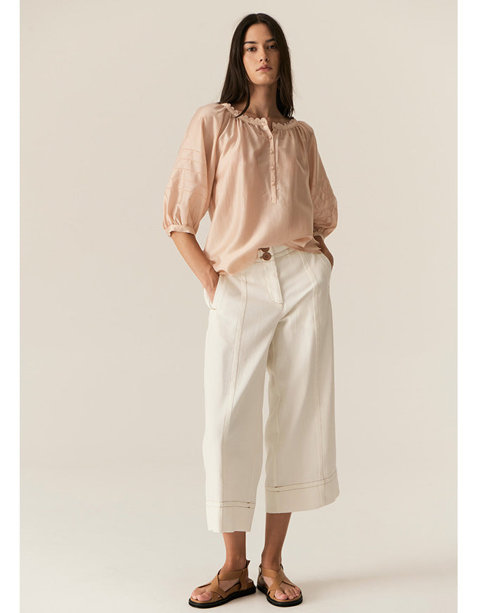 Carsen Crop Pant Ecru
