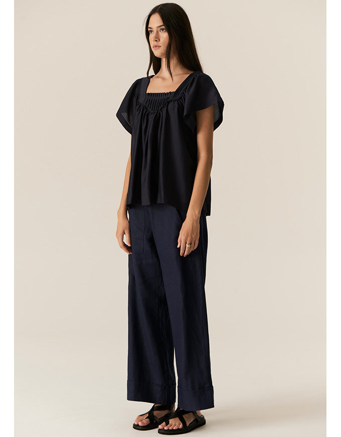 Saga Button Pant Ink