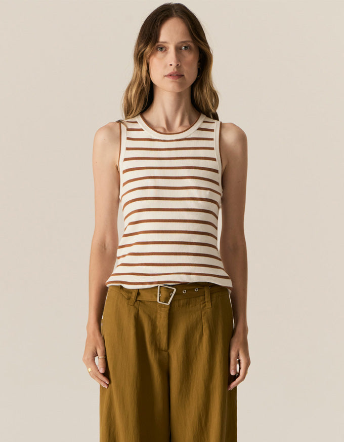 Luca Tank White/Camel