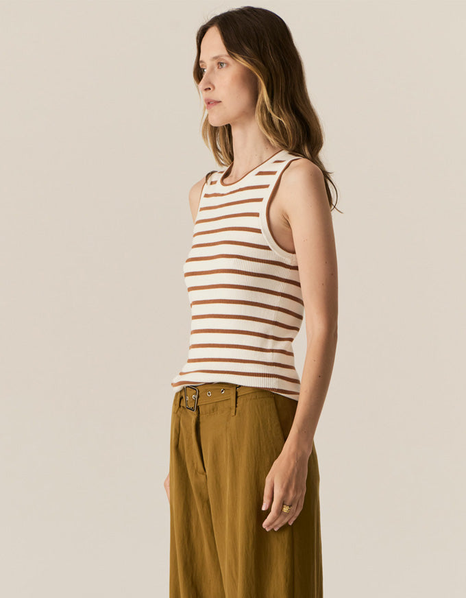 Luca Tank White/Camel