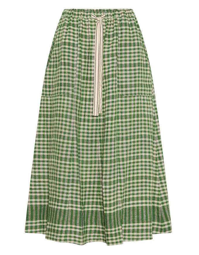 Lume Skirt Green Gingham