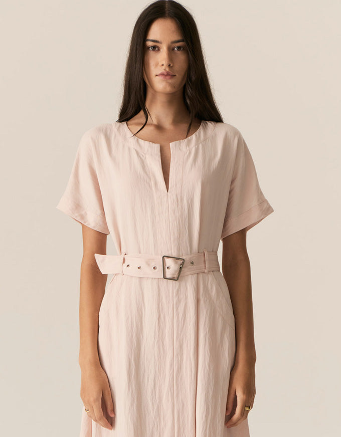 Faire Belted Dress Blush