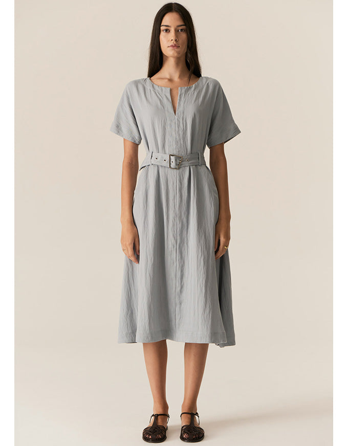 Faire Belted Dress Sky
