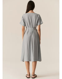 Faire Belted Dress Sky