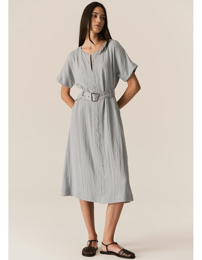 Faire Belted Dress Sky