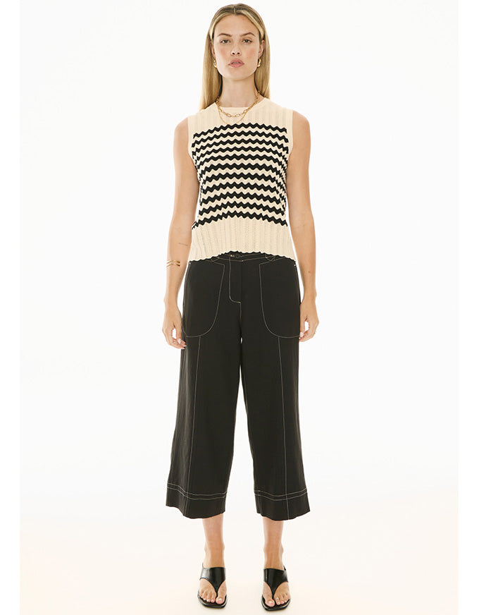 Oskar Cropped Pant Black