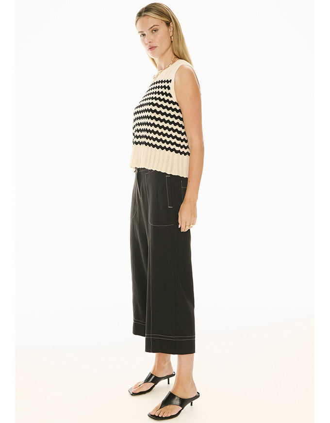 Oskar Cropped Pant Black