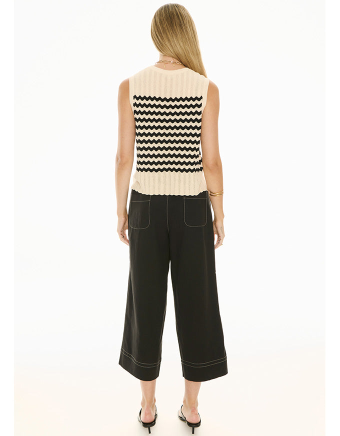 Oskar Cropped Pant Dark Blue