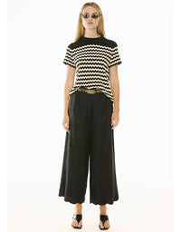 Bonde Knit Tee Black/Ivory